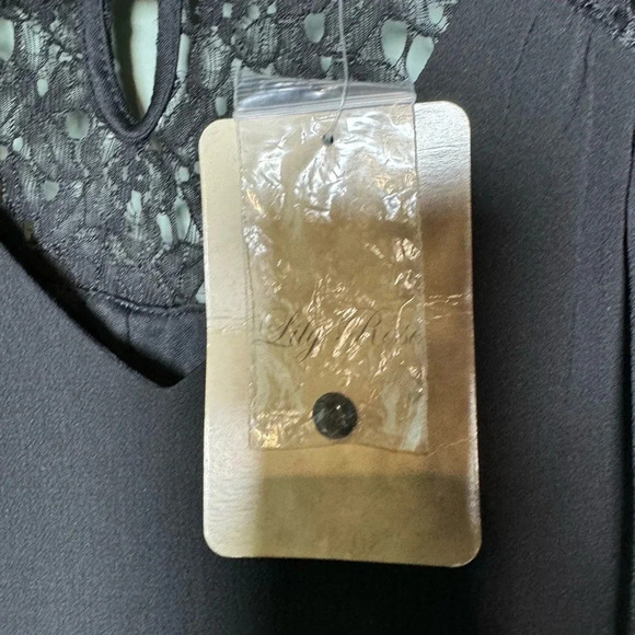 Lily Rose Woman’s NWT Black Dress Size Small Lace on Neckline - Picture 2 of 7